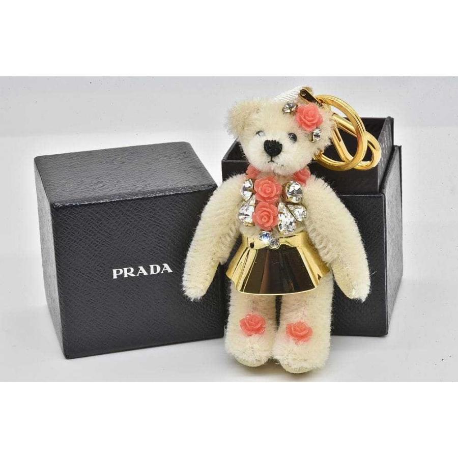 PRADA（プラダ） メタルリング付き Teddy テディ ベア バッグチャーム