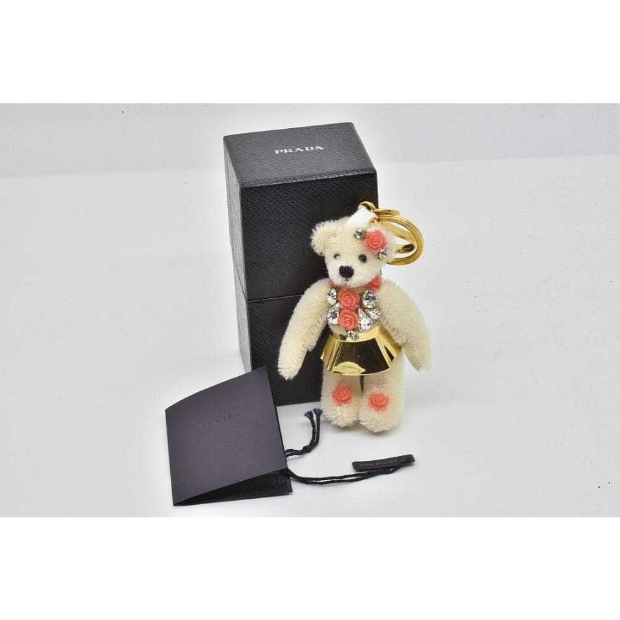PRADA（プラダ） メタルリング付き Teddy テディ ベア バッグチャーム