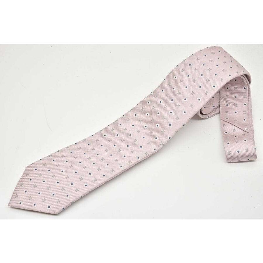 CELINE（セリーヌ） ネクタイ トリオンフ柄 ピンク シルク100% : 駅南