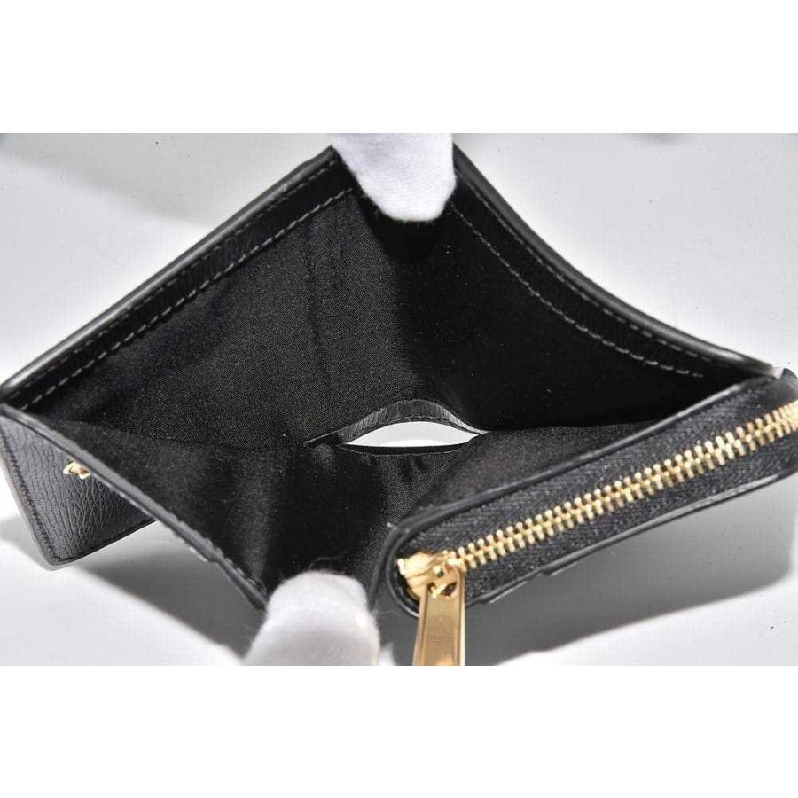 GUCCI グッチ スクリプト ミニ ウォレット 二つ折り財布 ブラック