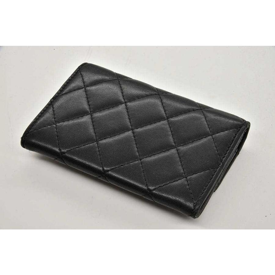 マトラッセ シャネル ラムスキン ココマーク カードケース 名刺入れ