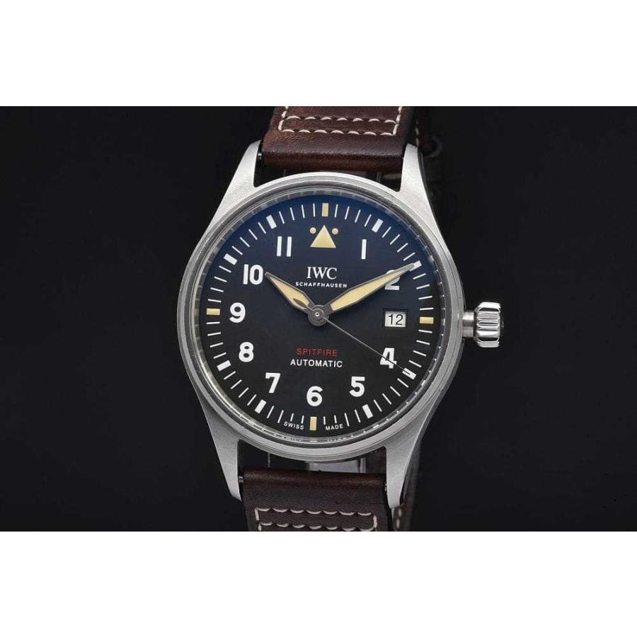 IWC シャフハウゼン IW326803 パイロットウォッチ  スピットファイア メンズ SS/革 オートマ 32110 黒文字盤【正規品】 | パイロット・ウォッチ