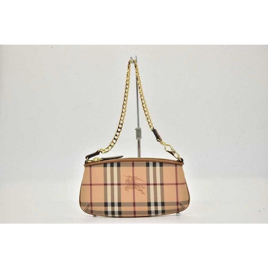 BURBERRY　 サフィアーノレザー　ワンショルダーバッグ　アクセサリーポーチ BURBERRY（バーバリー） チェック アクセサリーポーチ ハンドバッグ
