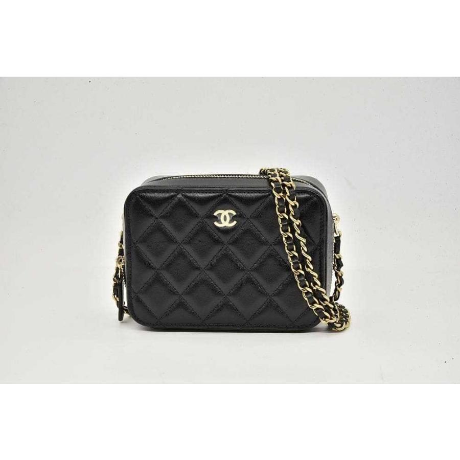 【CHANEL/シャネル】 AP2426  マトラッセ カメラ ミニバッグ チェーン   ショルダーバッグ ラムスキン ブラック レディース【中古】【真子質店】【BL】【DTSx】 マトラッセ シャネル ミニ カメラバッグ チェーンショルダー