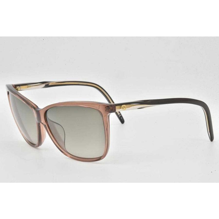 【美品】GUCCI グッチ サングラス インターロッキング クリアブラウン GUCCI（グッチ） インターロッキングG クリアフレーム サングラス
