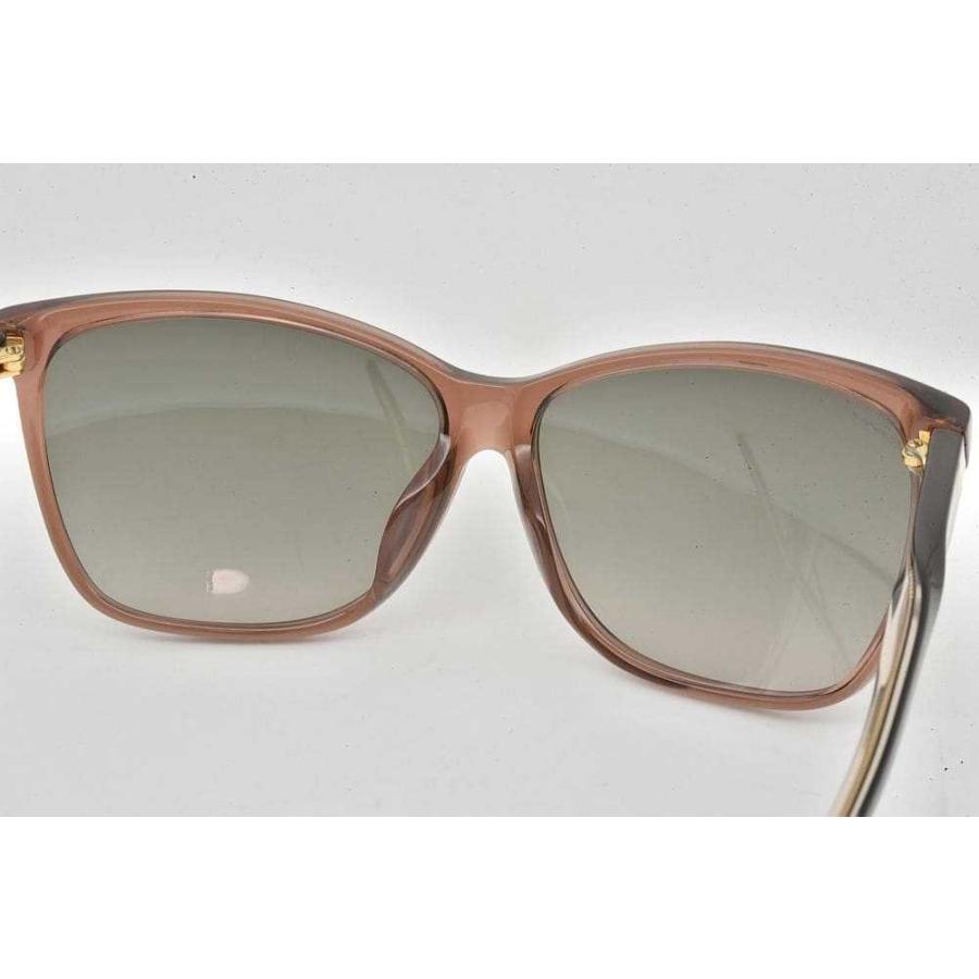 【美品】GUCCI グッチ サングラス インターロッキング クリアブラウン GUCCI（グッチ） インターロッキングG クリアフレーム サングラス