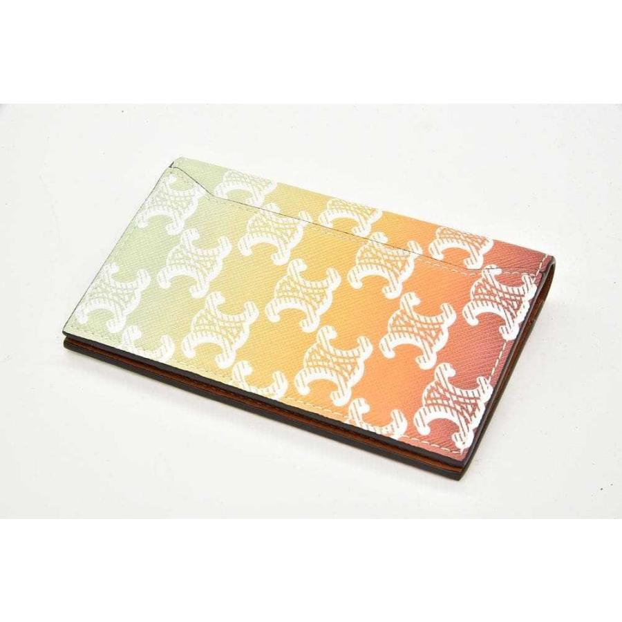 セリーヌ バーティカルカードホルダー トリオンフキャンバス サンセット 名刺入 カードケース マルチカラー【未使用】 | TRIOMPHE | 01