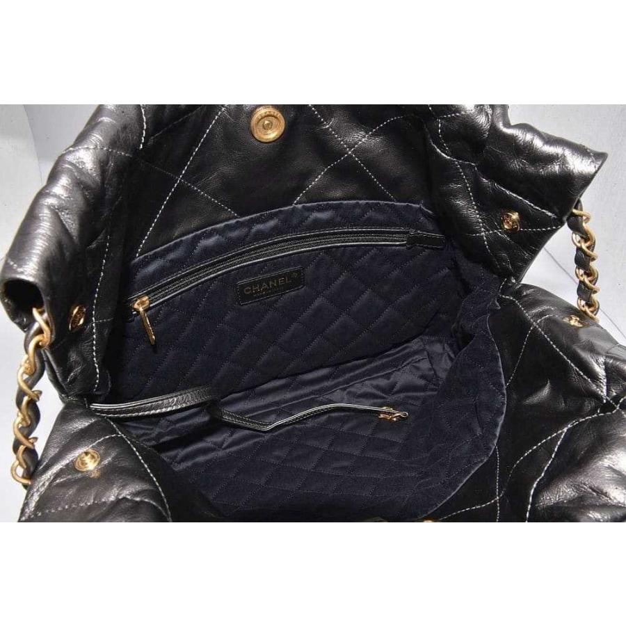 シャネル CHANEL CHANEL22 スモールバッグ AS3260 ブラック ゴールド金具 シャイニーカーフ レディース ショルダーバッグ Chanel 22 small handbag, Shiny calfskin & gold-tone metal , black