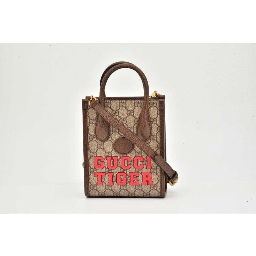 GUCCI（グッチ） タイガー GGスプリーム ハンドバッグ 2WAY ショルダー