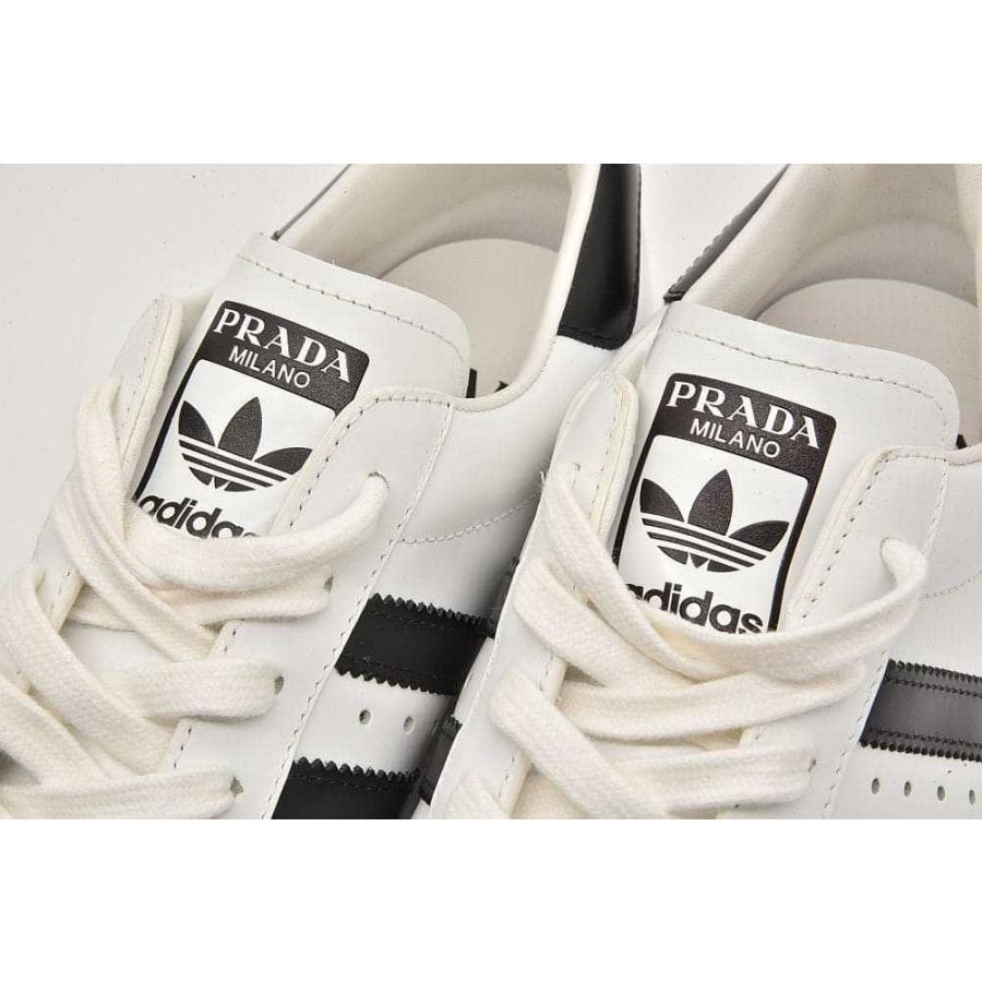 PRADAプラダ　アディダス　スーパースター24cm　コラボスニーカー　ホワイト PRADAプラダ アディダス スーパースター24cm コラボスニーカー
