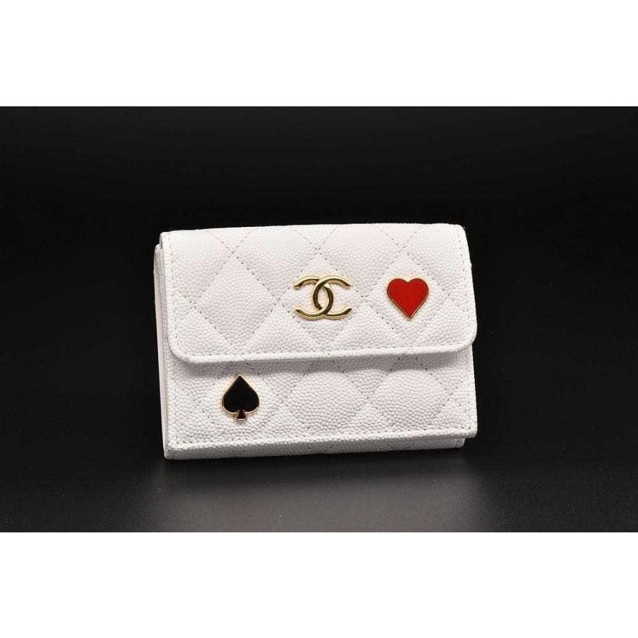 CHANEL（シャネル） スモール フラップウォレット キャビアスキン 三 
