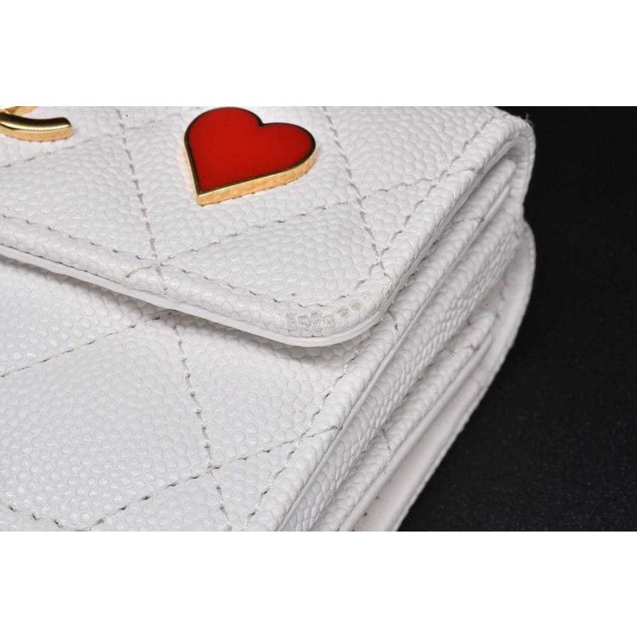 CHANEL シャネル スモール フラップウォレット キャビアスキン 三  