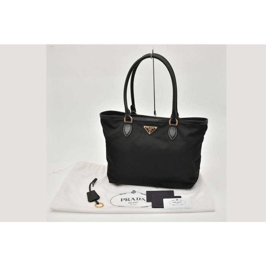 PRADA（プラダ） PRADAロゴ ナイロン トートバッグ ハンドバッグ ネロ