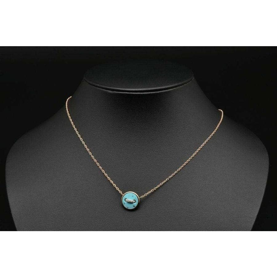 ポメラート ポムポムドット リバーシブル ペンダントネックレス K18RG