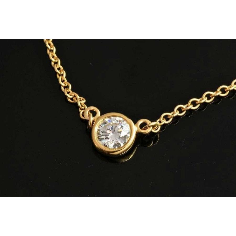 ティファニー バイザヤード シングル ダイヤモンド ペンダントネックレス K18YG イエローゴールド【美品】_4