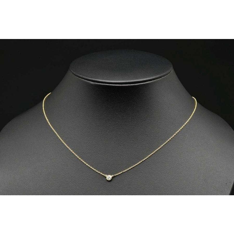ティファニー バイザヤード シングル ダイヤモンド ペンダントネックレス K18YG イエローゴールド【美品】_5