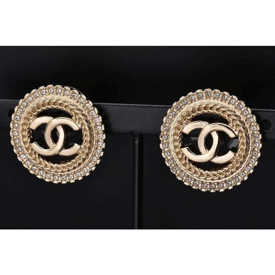 CHANEL（シャネル） ココマーク ラウンドピアス ラインストーン