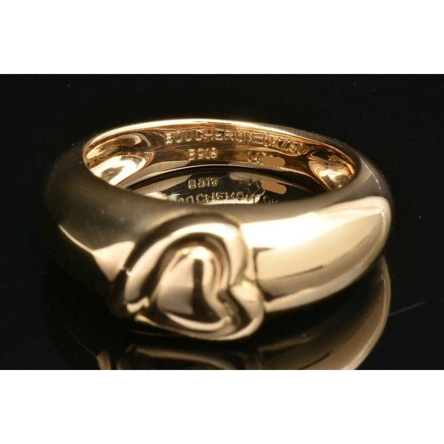 BOUCHERON（ブシュロン） ハートモチーフ リング K18YG イエロー