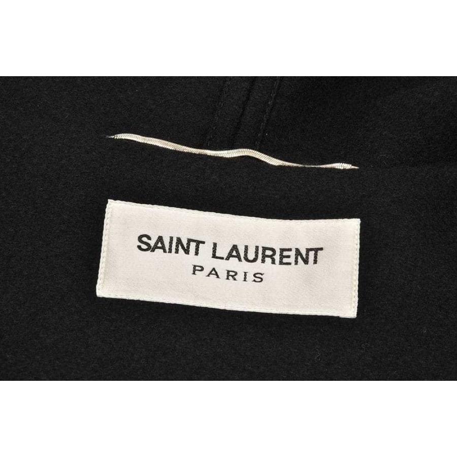 イブサンローラン　ブラック ダッフルコート フード付き Saint Laurent(サンローラン) ダッフルコート(メンズ) - 海外通販のBUYMA