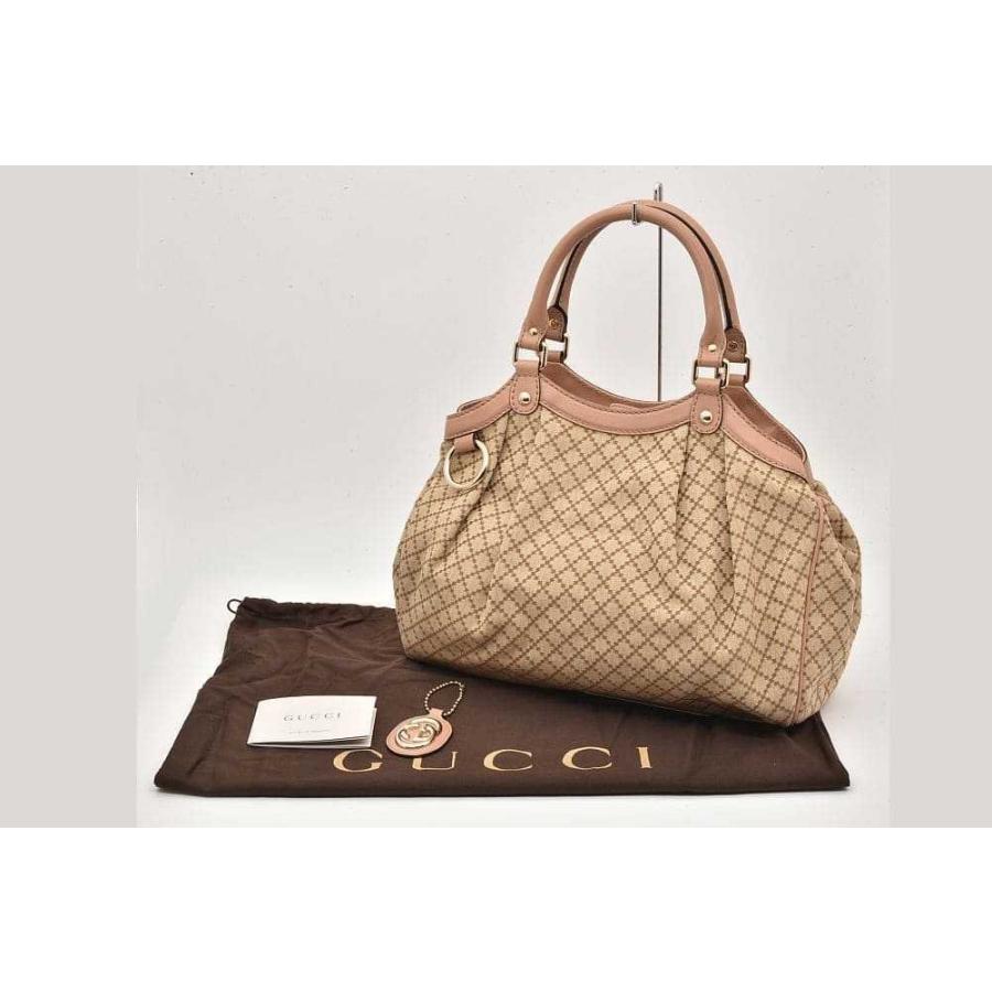グッチ 211944 トートバッグ ベージュ  GUCCI キャンバス ディアマンテ GUCCI（グッチ） スーキー ディアマンテ ハンドバッグ トートバッグ