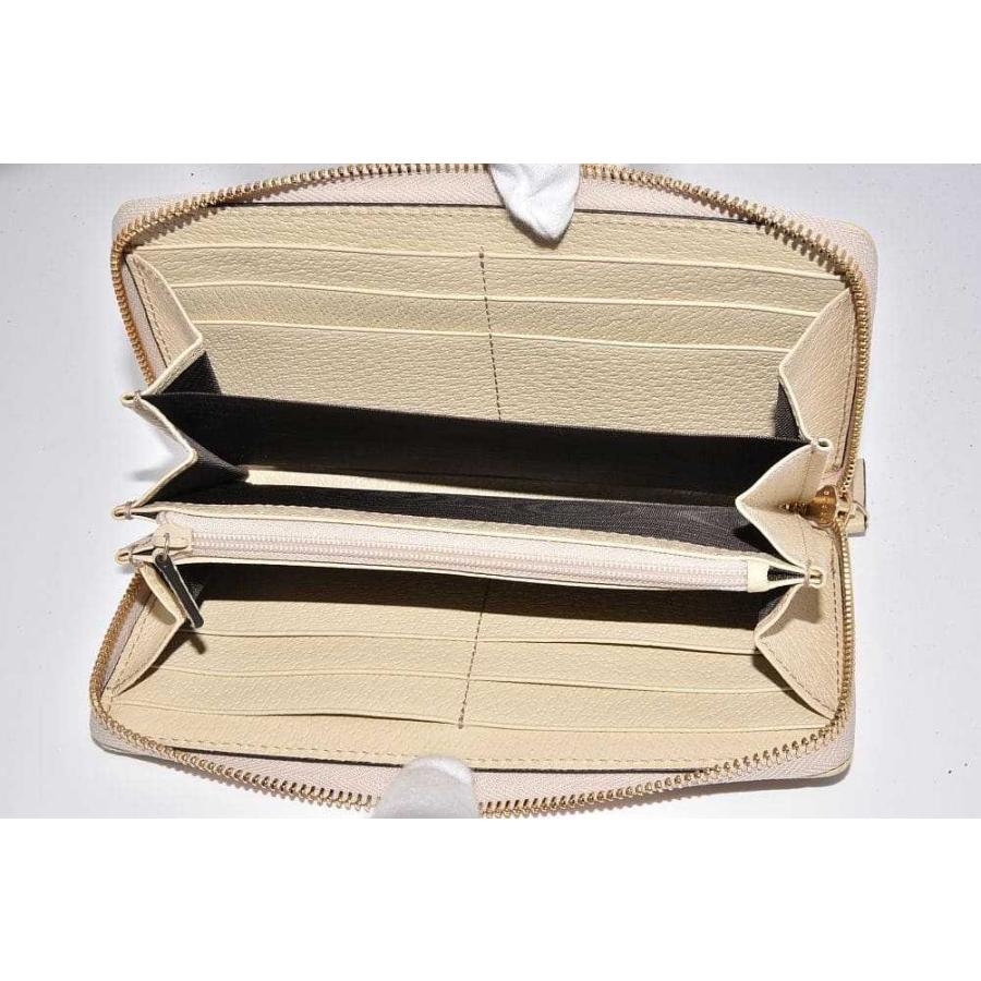 GUCCI　長財布 ラウンドファスナー GG キャンバス　ベージュ　グッチ　レザ GGキャンバス グッチ ラウンドファスナー長財布 ベージュ アイボリー