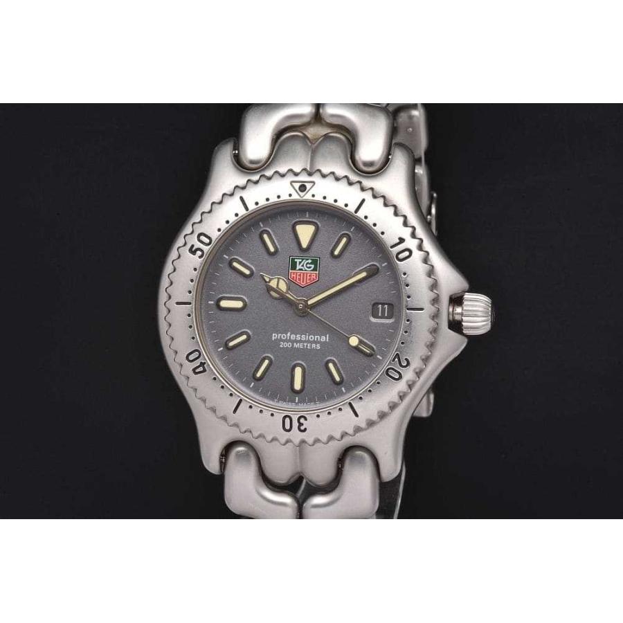 新品電池】TAG Heuer S99.206 デイトブラック メンズ 腕時計