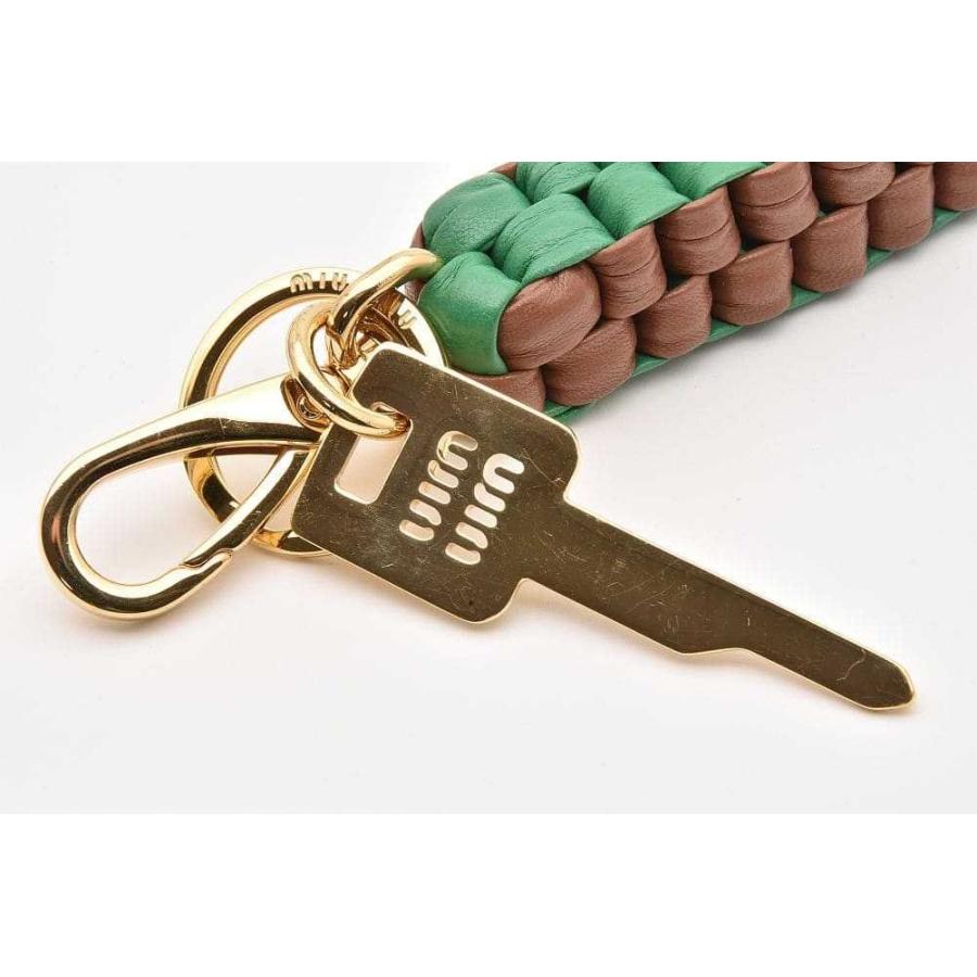 miu miu（ミュウミュウ） レザー トリック キーホルダー キーチェーン