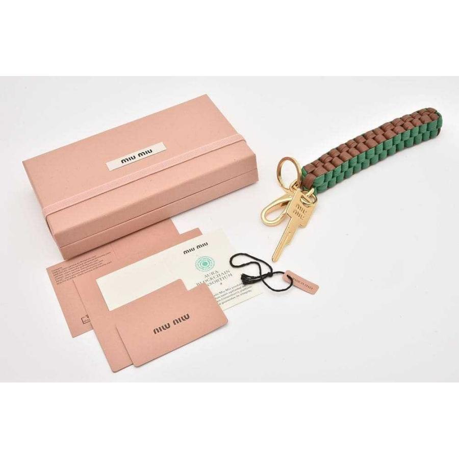 miu miu（ミュウミュウ） レザー トリック キーホルダー キーチェーン