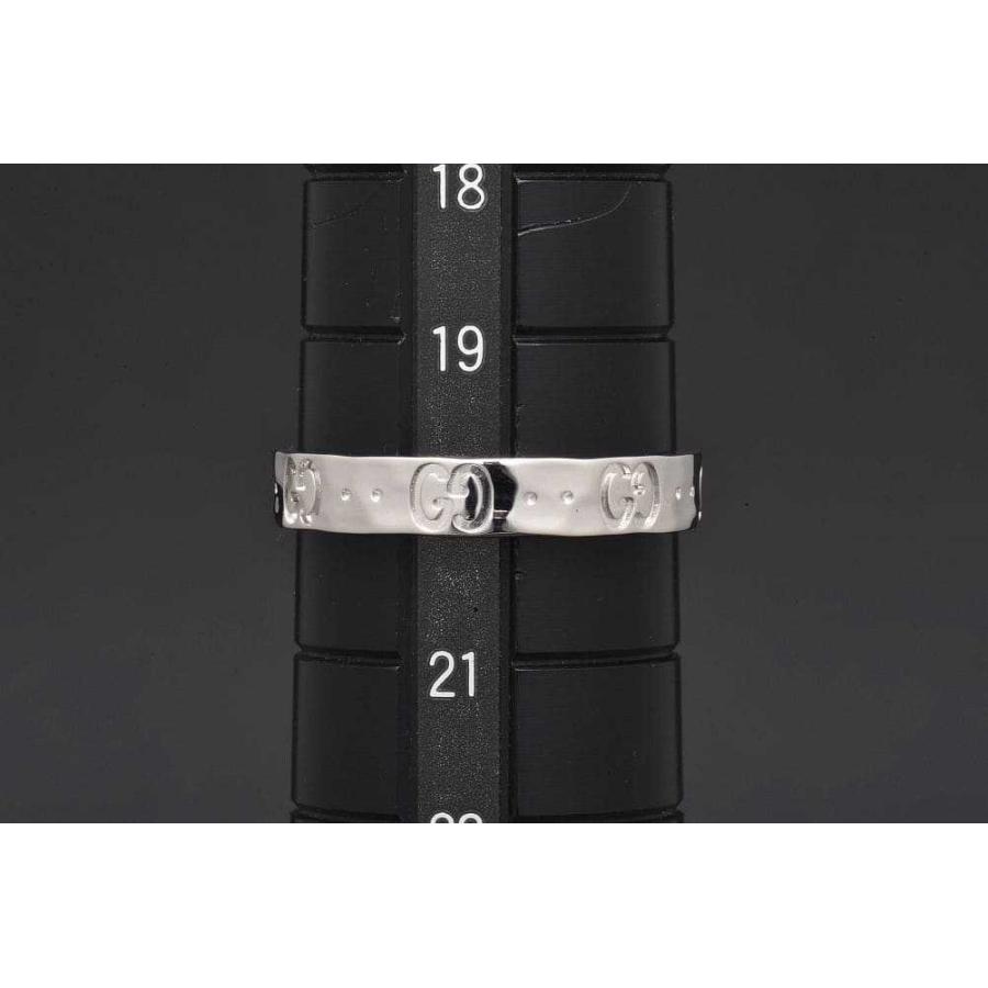 【美品】グッチ リング インターロッキング アイコンリング GG GUCCI（グッチ） アイコン リング ハンマーフィニッシュ 槌目 インター