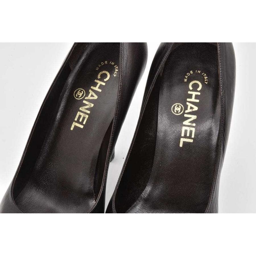CHANEL（シャネル） レザー パンプス ハイヒール ココマークステッチ