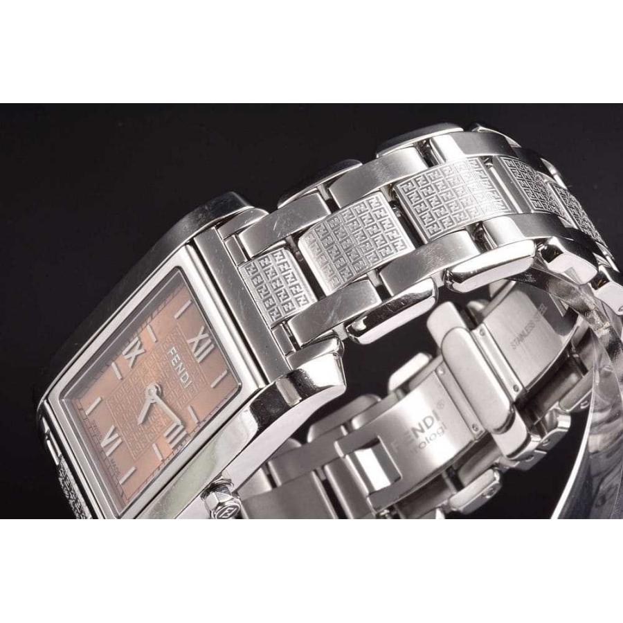 ◇稼働品 FENDI 7600L ループ ピンク文字盤 レクタン ズッカ FENDI（フェンディ） FENDI 015-7600M-363 ループ リバーシブル 反転