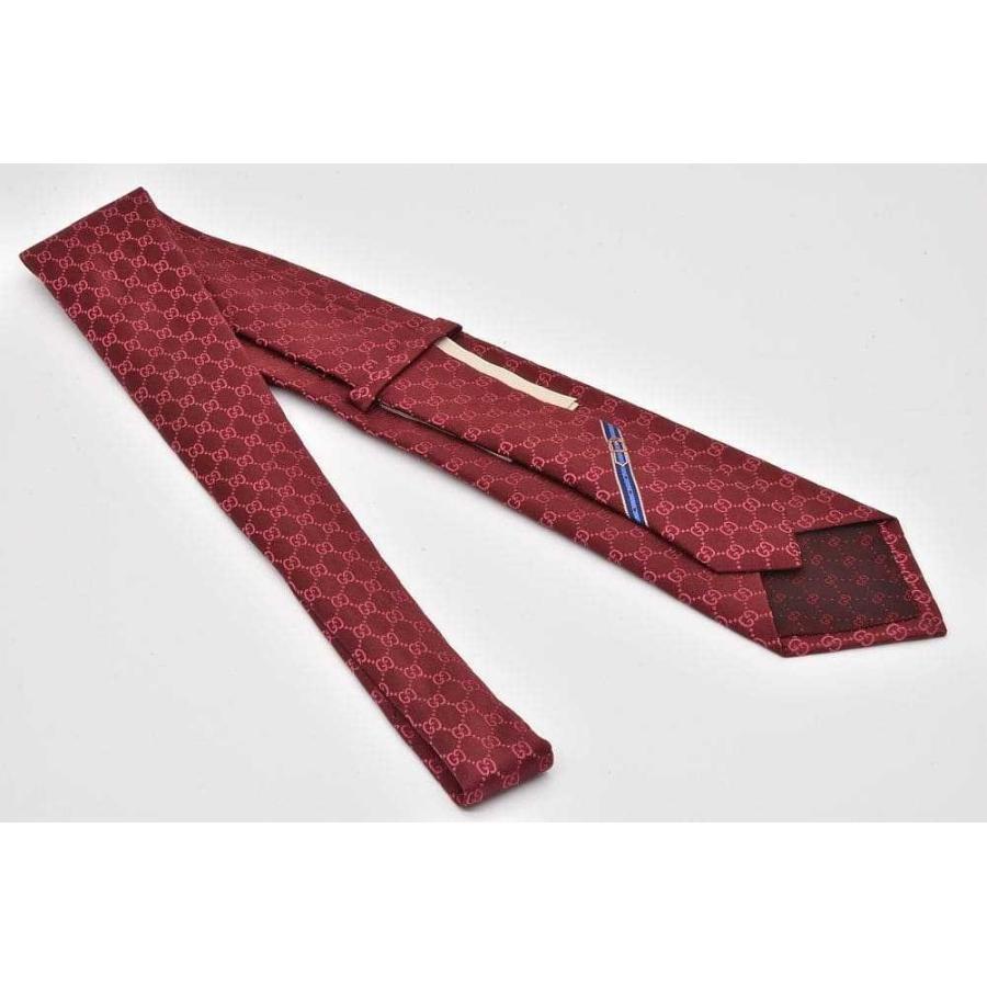 GUCCI（グッチ） ネクタイ シルク GGパターン 8cm レッド 456520 : 駅