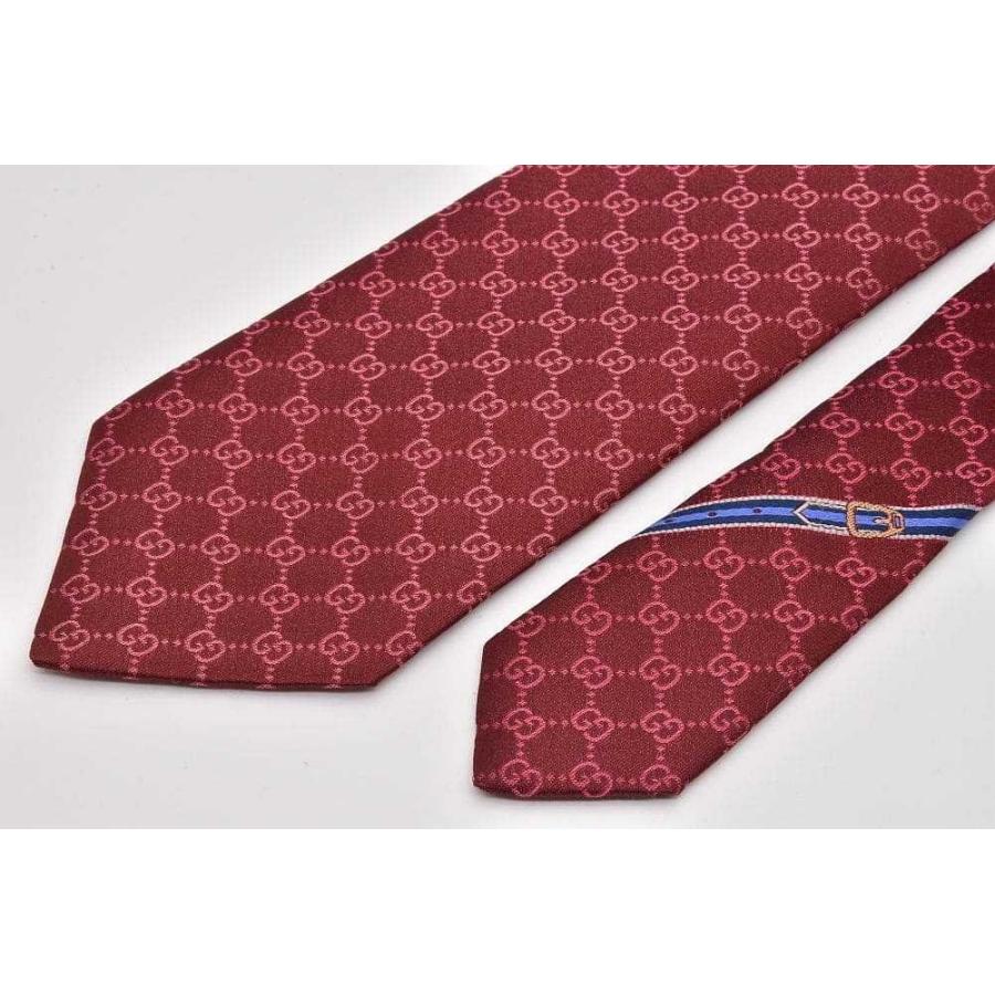 【希少】GUCCI 赤 GGパターン ネクタイ　高級シルク GUCCI（グッチ） ネクタイ シルク GGパターン 8cm レッド 456520 : 駅