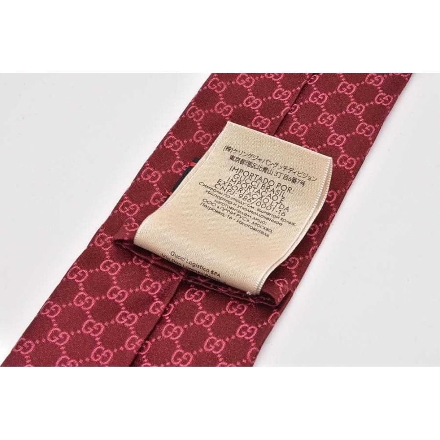 GUCCI（グッチ） ネクタイ シルク GGパターン 8cm レッド 456520 : 駅