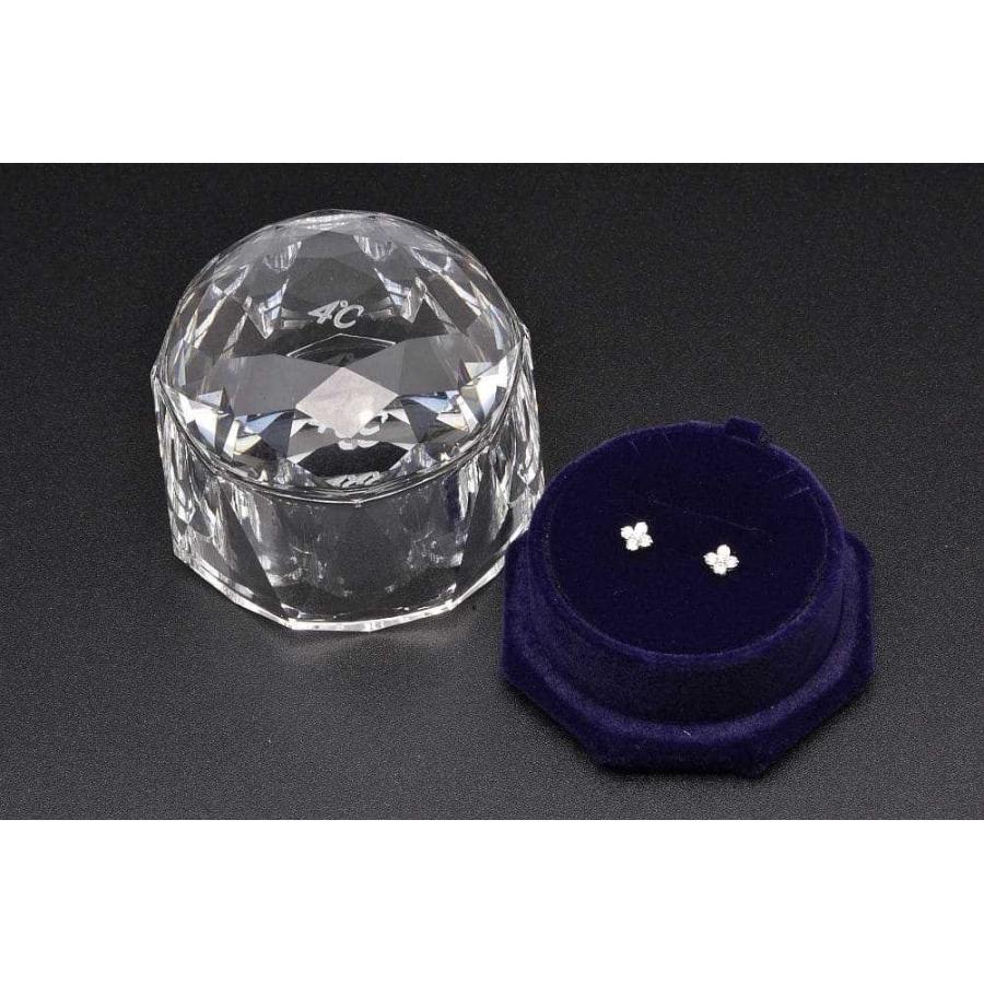 4℃ ヨンドシー　pt900 プラチナ900　ダイヤ　ピアス　箱　ダイヤ鑑別カード付 4℃（ヨンドシー） フラワーモチーフピアス PT900 プラチナ