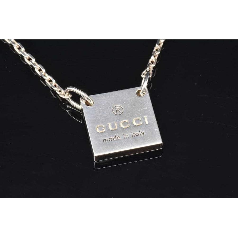 GUCCI（グッチ） ロゴプレート ネックレス Ag925 SV925 シルバー