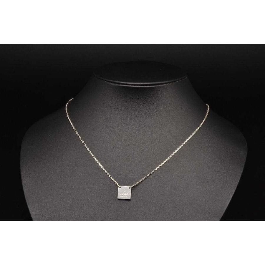 GUCCI（グッチ） ロゴプレート ネックレス Ag925 SV925 シルバー