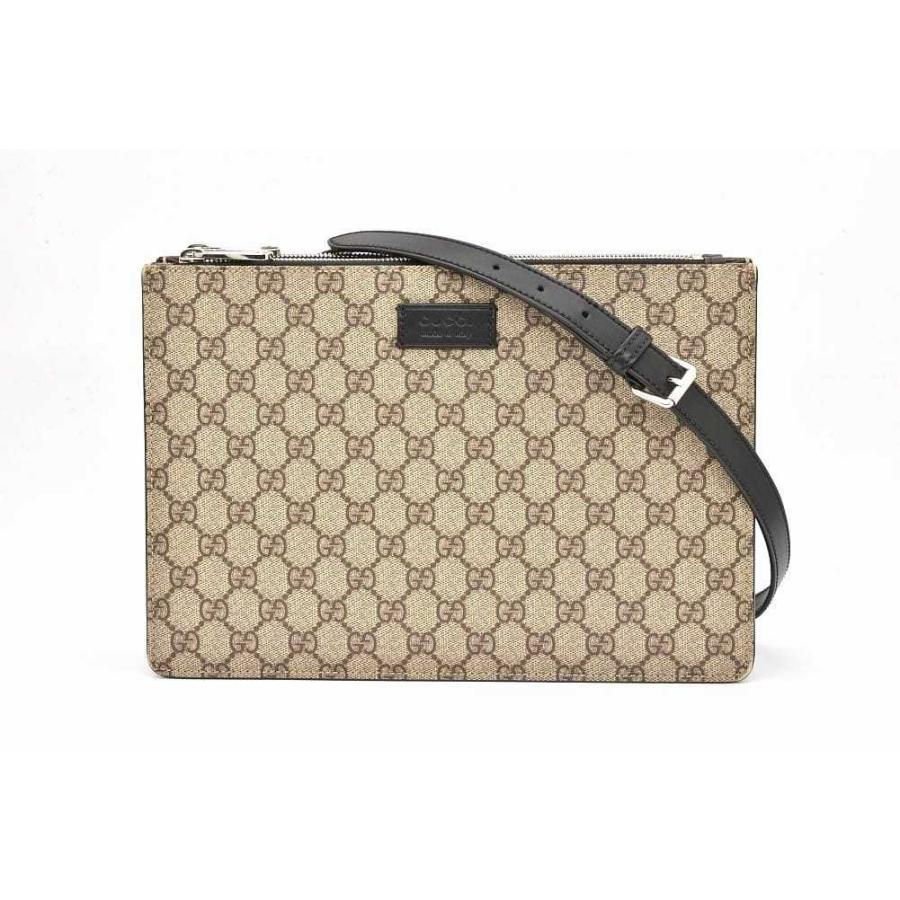 【美品】グッチ 2way ショルダーバッグ  GGスプリーム ベージュ 斜め掛け GUCCI（グッチ） GGスプリーム 2WAY ショルダーバッグ クラッチバッグ