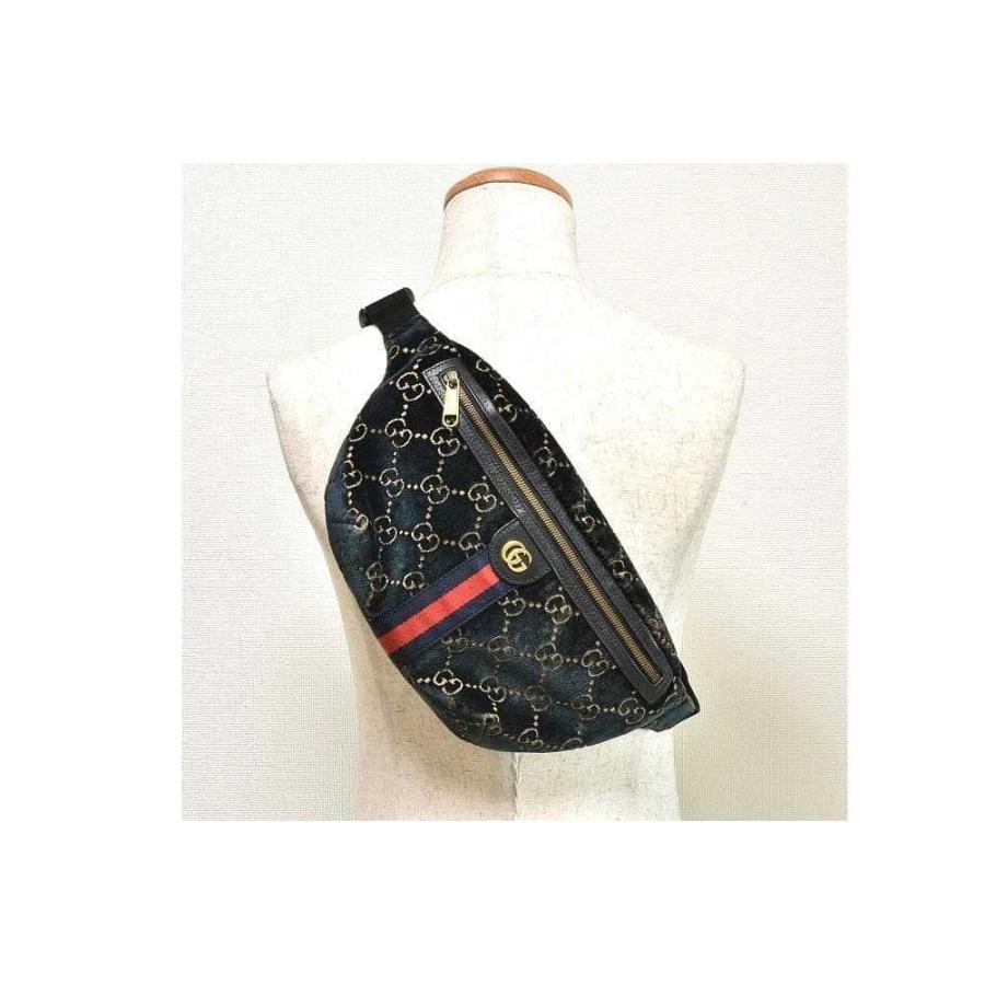 GUCCI（グッチ） GGベルベット ベルトバッグ ボディバッグ ショルダー 