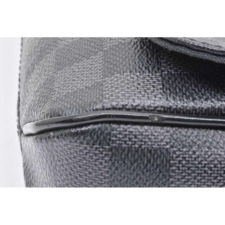 LOUIS VUITTON ルイヴィトン ダミエ グラフィット ディストリクト PM ショルダーバッグ メッセンジャーバッグ ブラック レザー×PVC N41260 シルバー金具 LOUIS VUITTON（ルイ・ヴィトン） ヴィトン ダミエ グラフィット