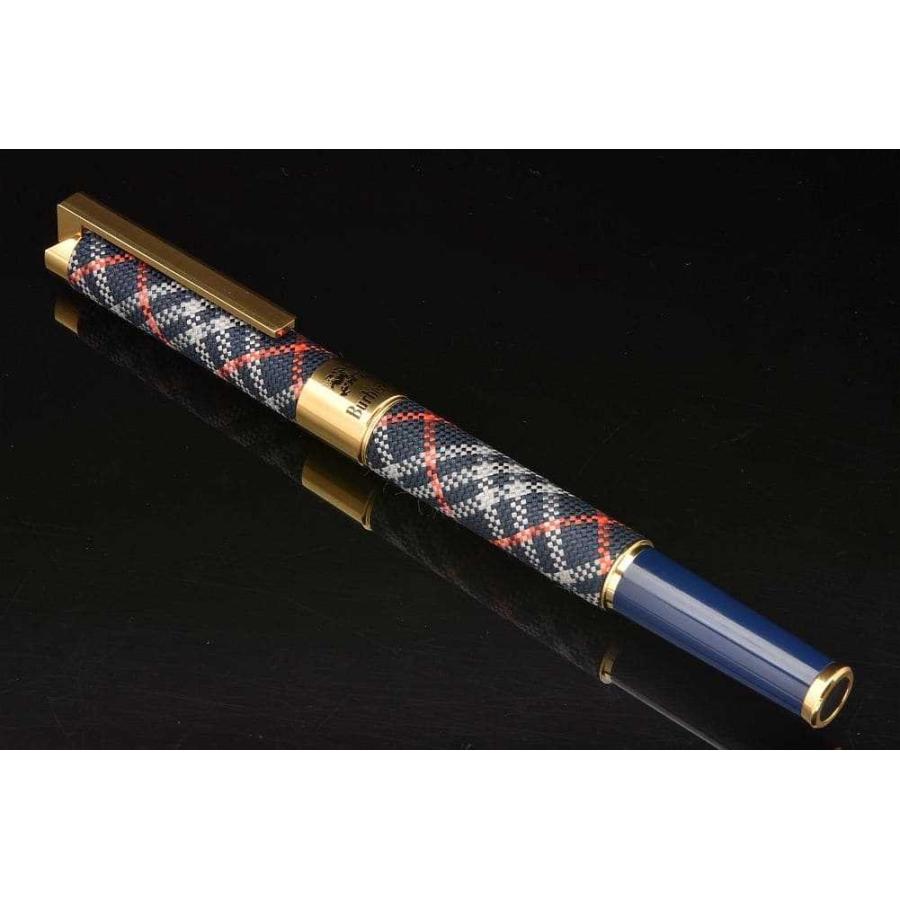 金製品 K14 Burberrys ノバチェック　バーバリー 万年筆 BURBERRY（バーバリー） ノバチェック 万年筆 K14 14金ペン先 ネイビー