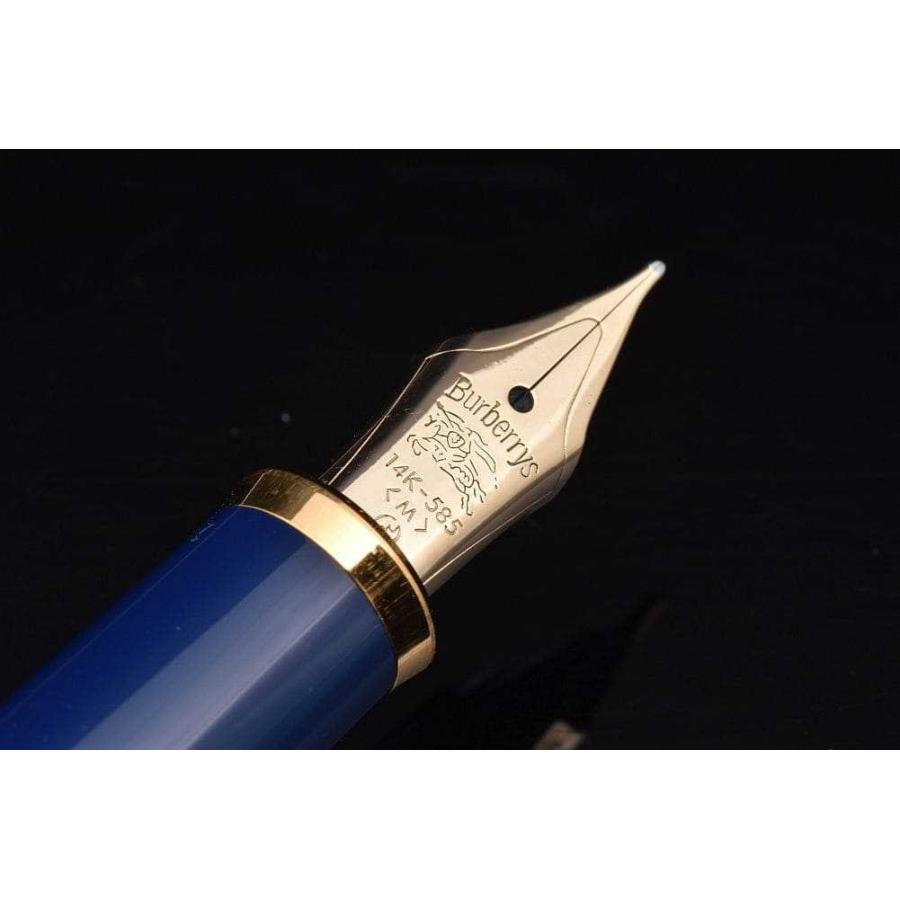 BURBERRY（バーバリー） ノバチェック 万年筆 K14 14金ペン先 ネイビー