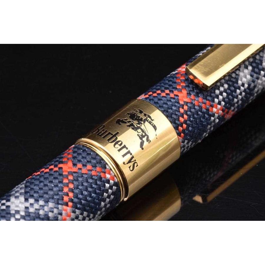 BURBERRY（バーバリー） ノバチェック 万年筆 K14 14金ペン先 ネイビー