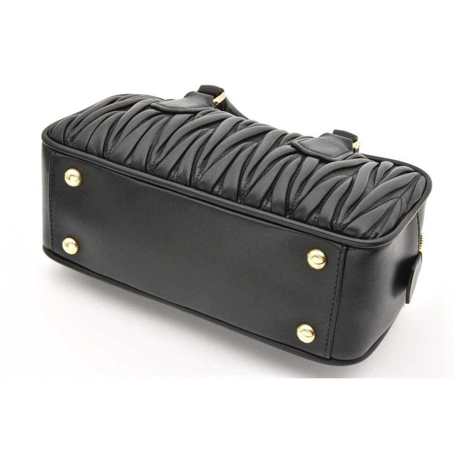 ミュウミュウ アルカディ マテラッセレザー ハンドバッグ 2WAY ショルダーバッグ ブラック NERO 5BB142【未使用】 | miu miu | 01