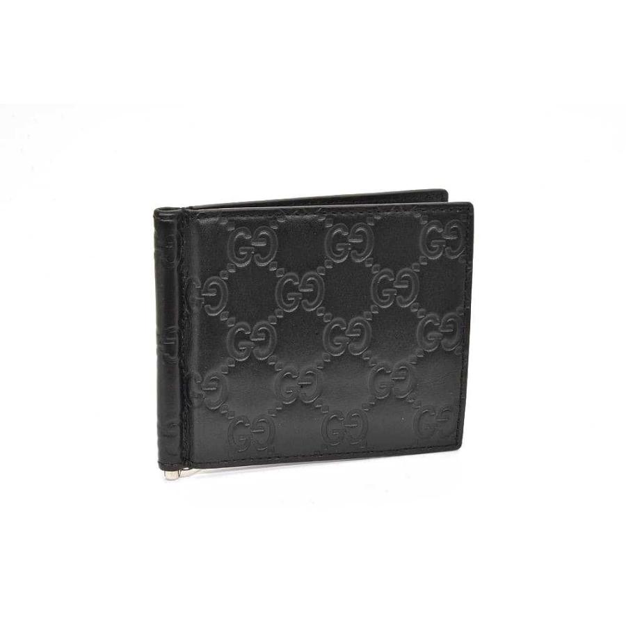 GUCCI（グッチ） シグネチャー グッチシマレザー マネークリップ 二 