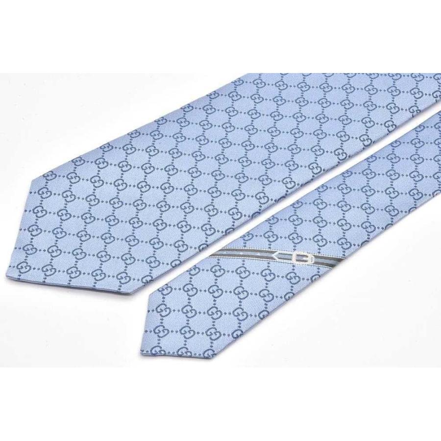 新品 グッチ GUCCI ネクタイ GGパターン シルク タイ ライトブルー GUCCI（グッチ） ネクタイ シルク GGパターン 8cm ライトブルー 456520