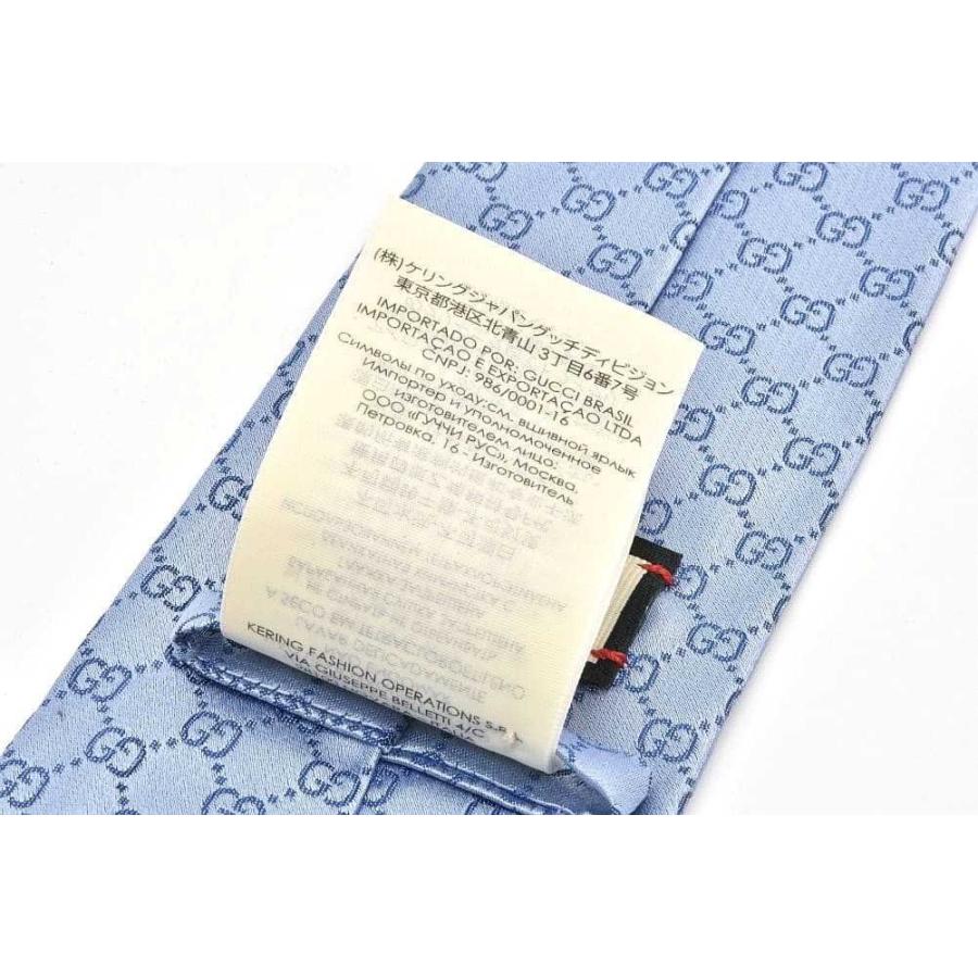 GUCCI グッチ ネクタイ GGパターン GUCCI（グッチ） ネクタイ シルク GGパターン 8cm ライトブルー 456520