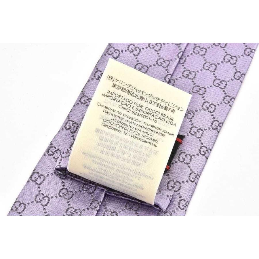 【美品】GUCCI パープルGGパターン シルクネクタイ GUCCI（グッチ） ネクタイ シルク GGパターン 8cm パープル 456520
