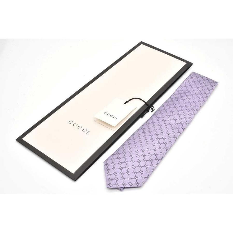 【美品】GUCCI パープルGGパターン シルクネクタイ GUCCI（グッチ） ネクタイ シルク GGパターン 8cm パープル 456520