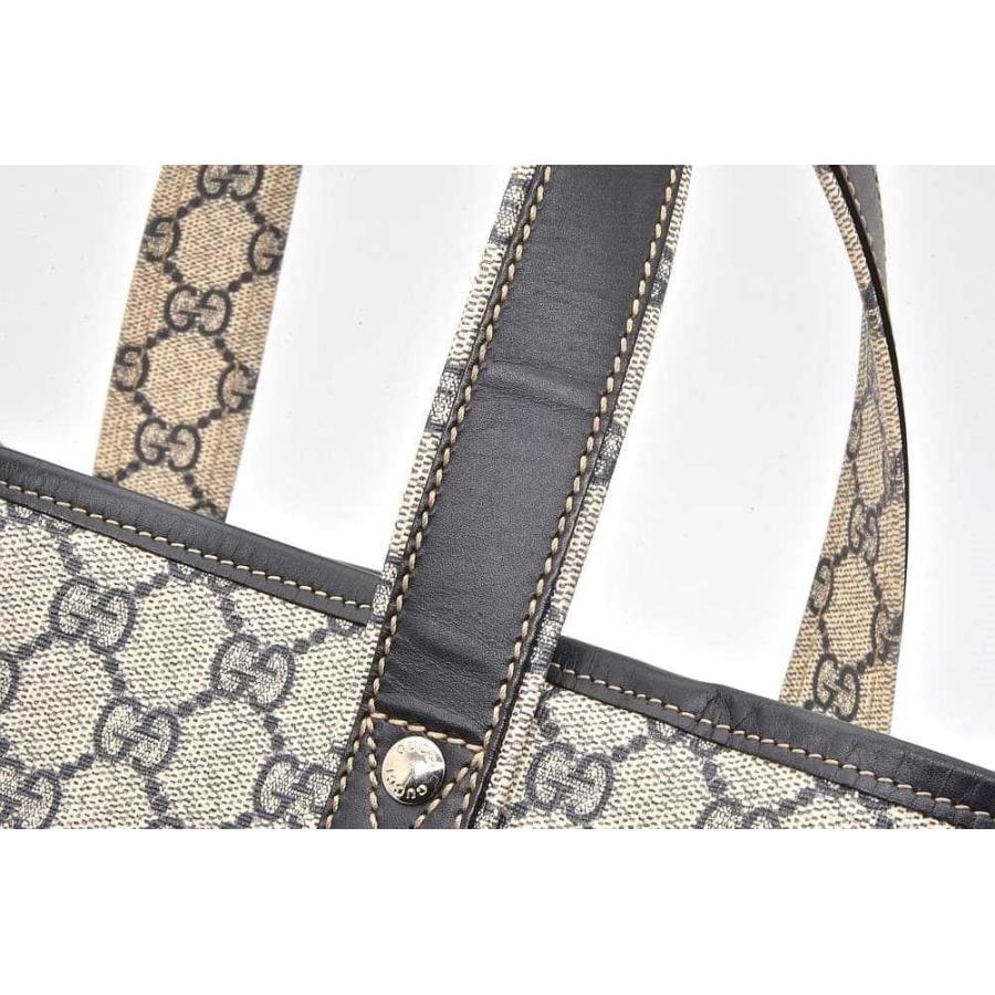 GUCCI（グッチ） GGスプリーム トートバッグ ハンドバッグ ネイビー